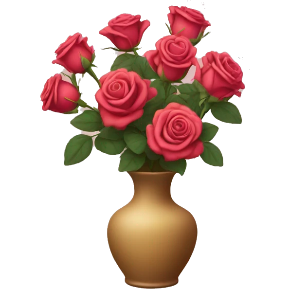 Vase of roses emoji