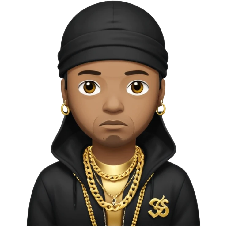 A gangster black cool rapper  emoji