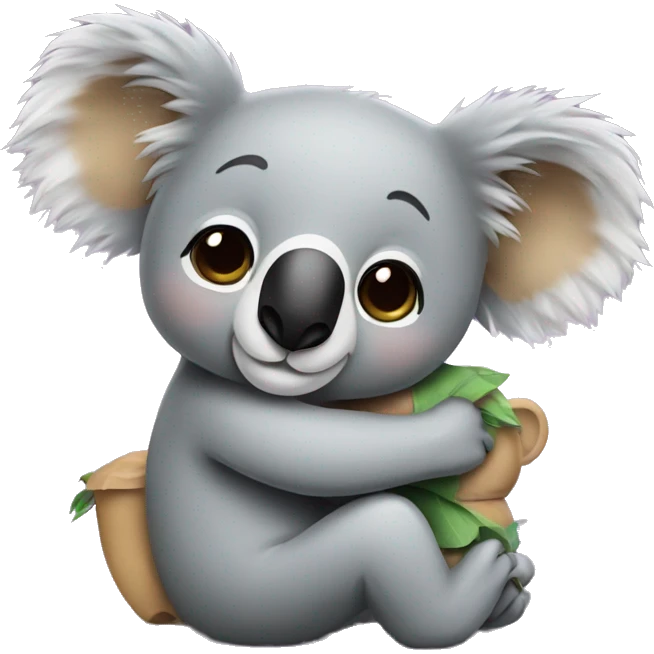 Koala hugging a teddy bear emoji