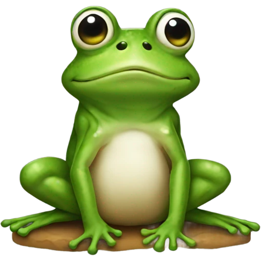 Frog with rabbit toth  emoji