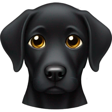 Black lab taking a crap emoji