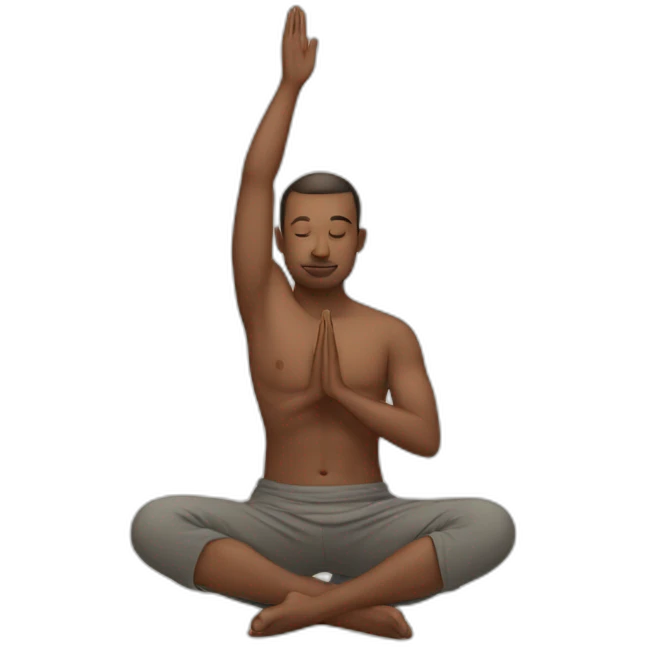 man doing Namaste emoji