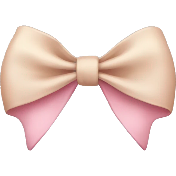 Pink/beige bow  emoji