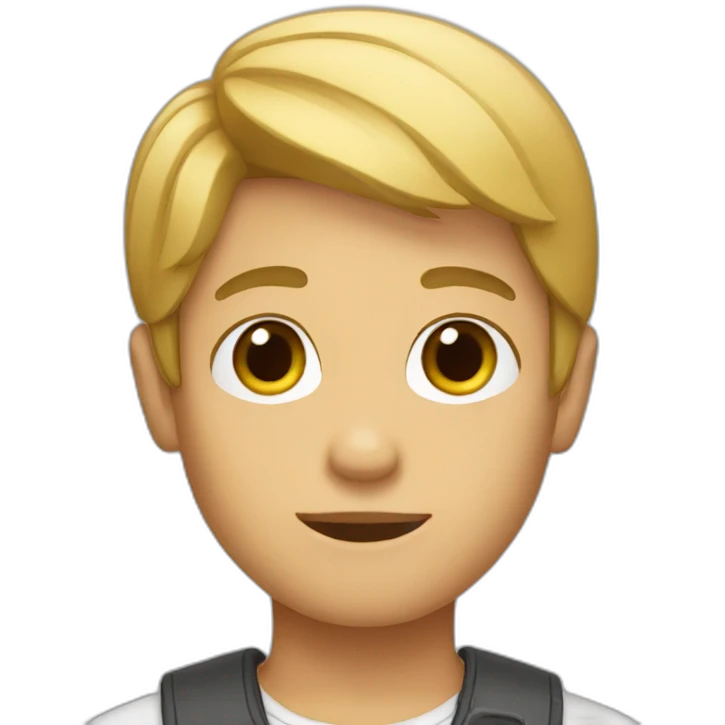 À boy with straight hair emoji