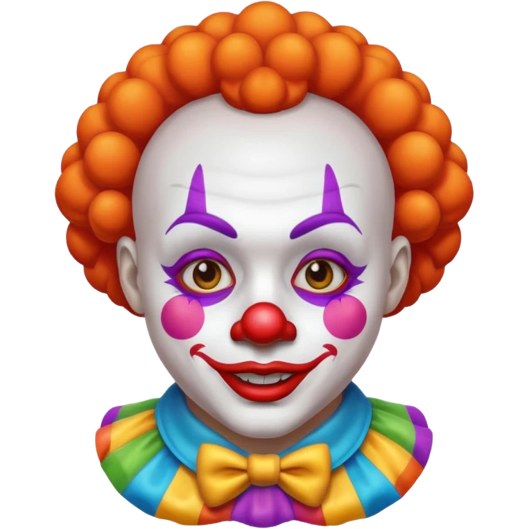 clown make up process emoji