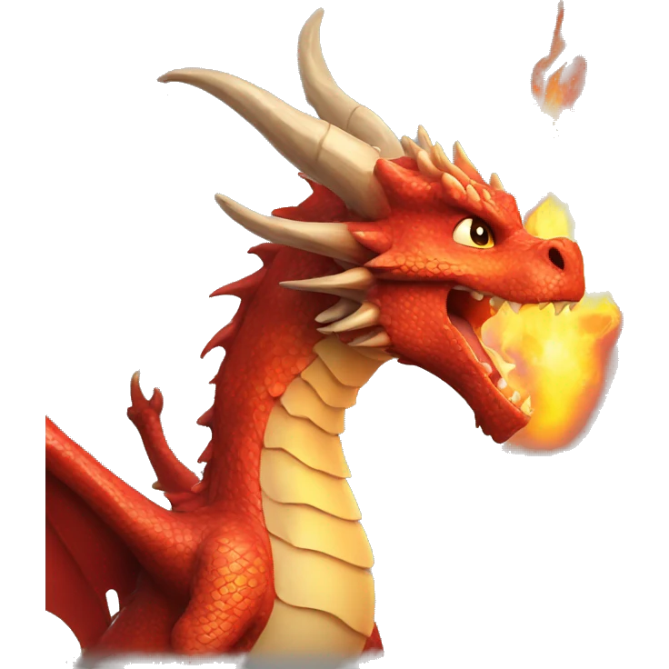 Dragon breathing fire emoji