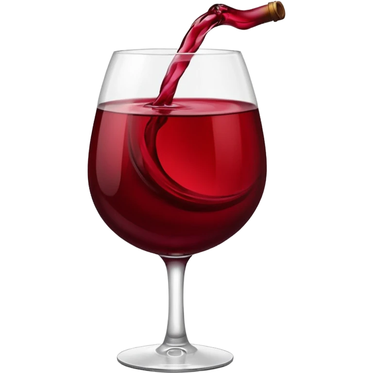 full glass of red wine emoji