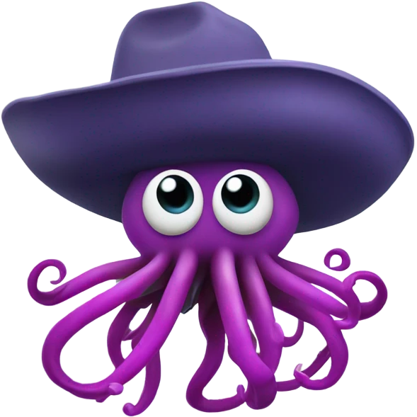 Sea anemone wearing a cowboy hat emoji