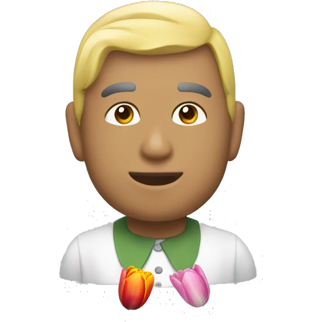 Tulipán con burbujas  emoji