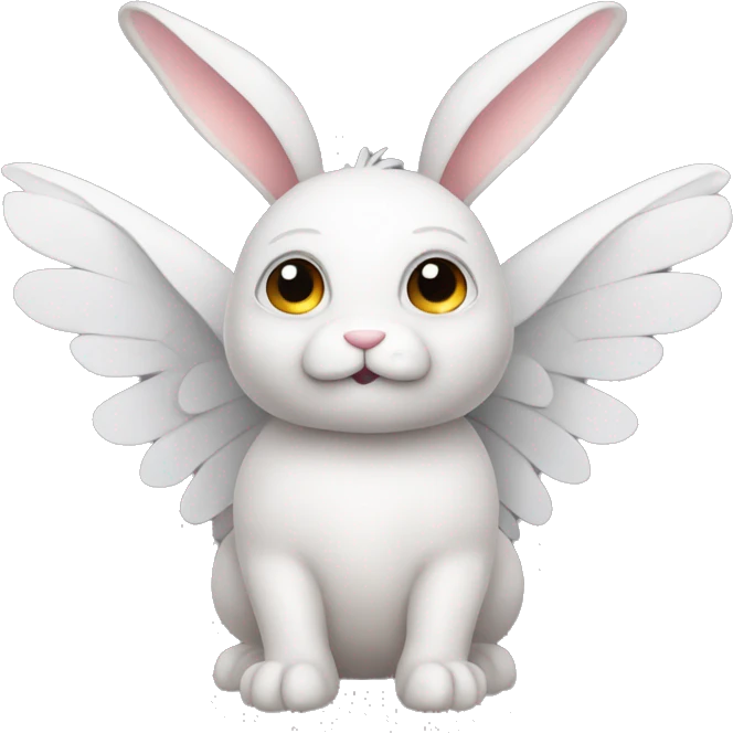 Bunny with wings and horns emoji