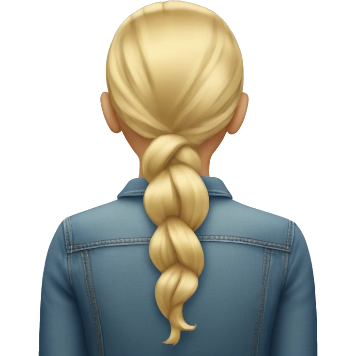 Back of head Blond girl  emoji