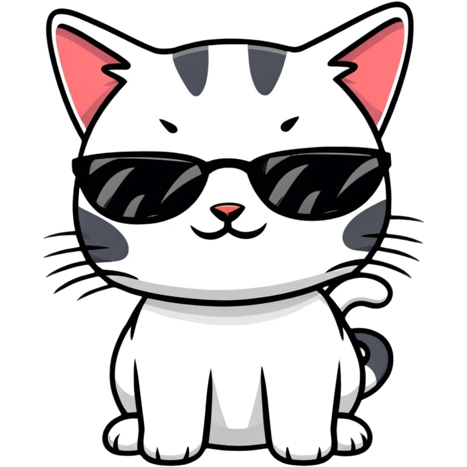 Cat with sunglasses emoji