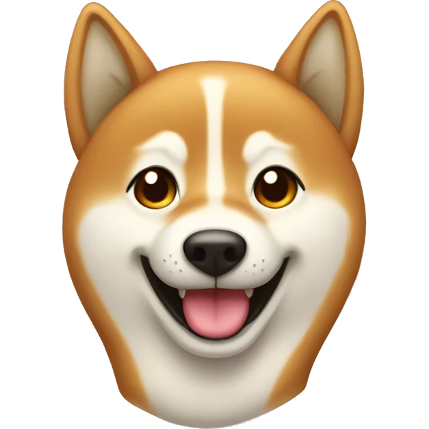 siba inu grinning squinting face emoji