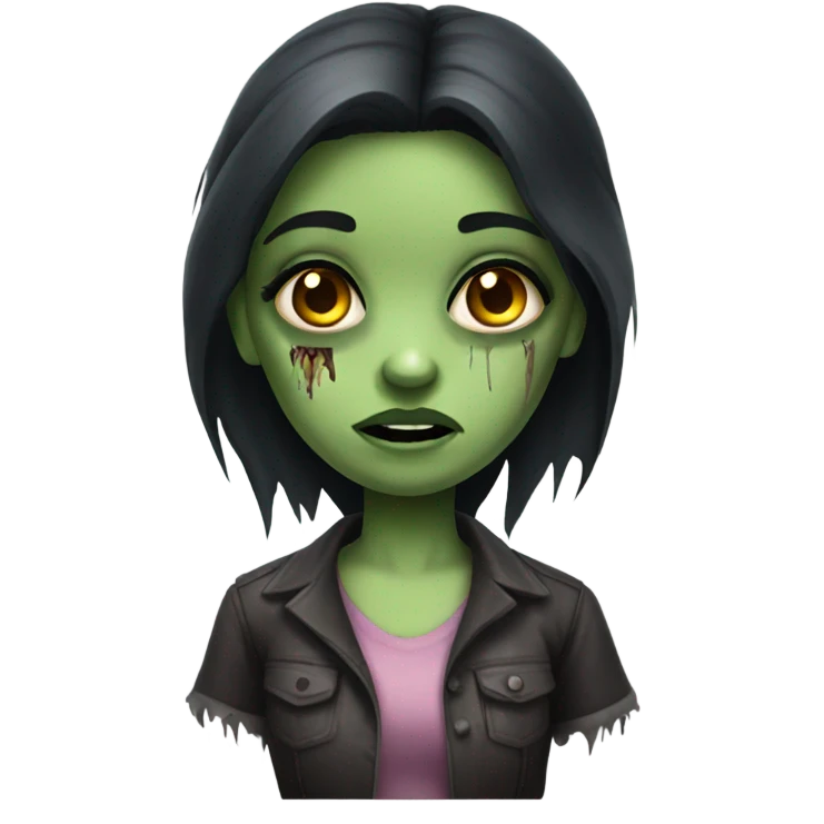 girl zombie with dark hair emoji