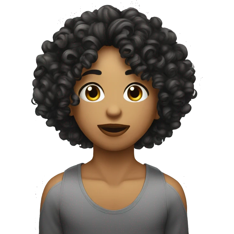 Un chico tez blanca cabello curly color negro lanzando un beso  emoji
