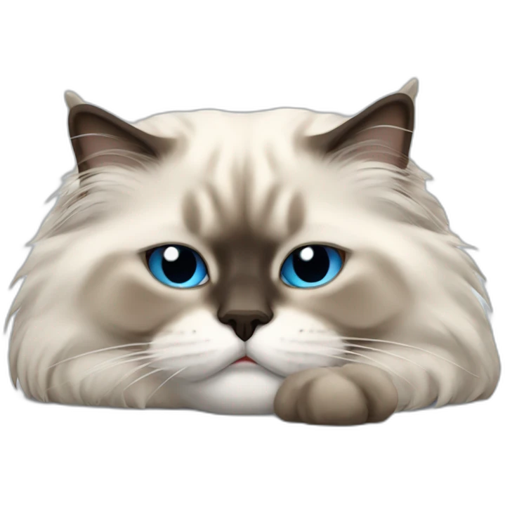 Sleeping himalayan ragdoll cat emoji