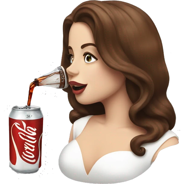 Lana Del Rey drinking cola emoji