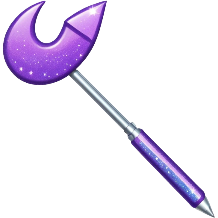 flecha para esquerda glitter roxo e ciano emoji