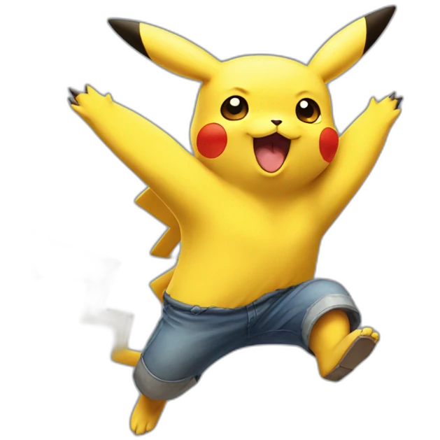 Pikachu qui saute emoji
