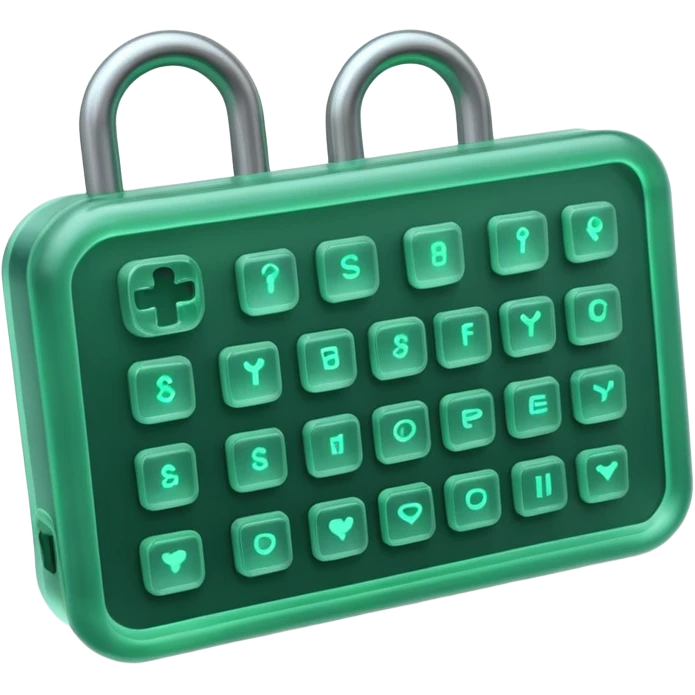 3D render of Swallowed Keys, X-Ray imaging aesthetic, translucent materials showing internal structure, stomach shape in greenish night-vision style with keys inside, medical scan style, emoji style, isolated on white background --v 6.0. emoji