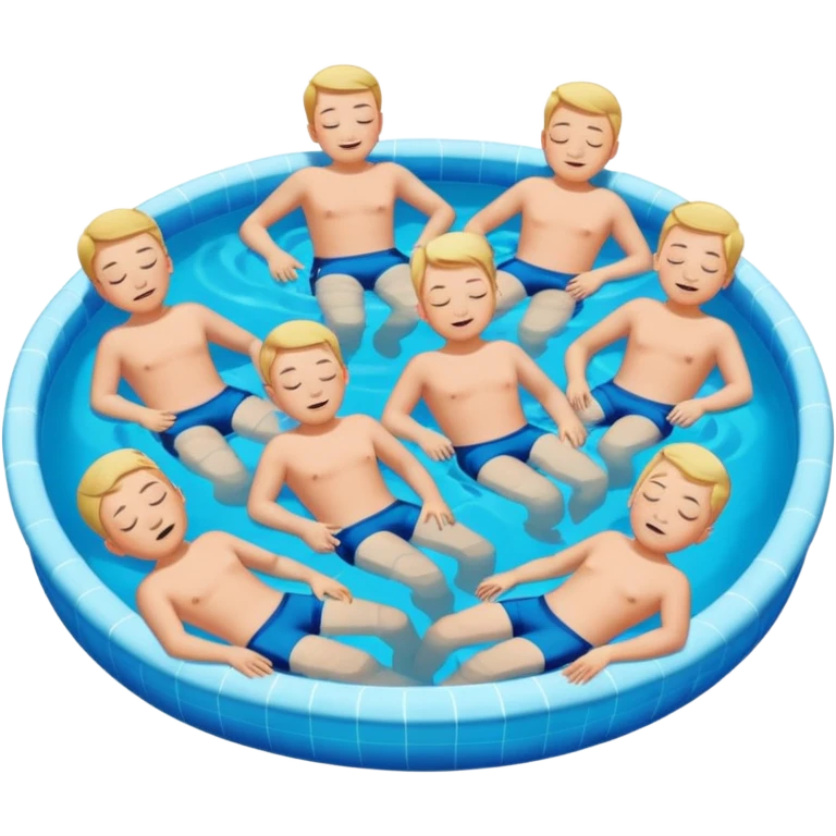 men floating with close eyes in pool  emoji