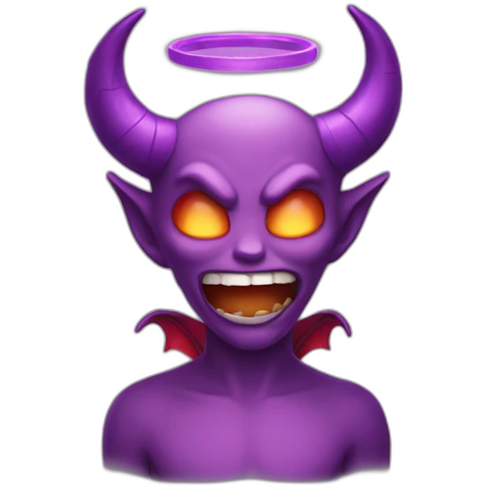 devil wearing an halo emoji