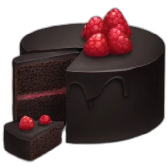 black cake emoji