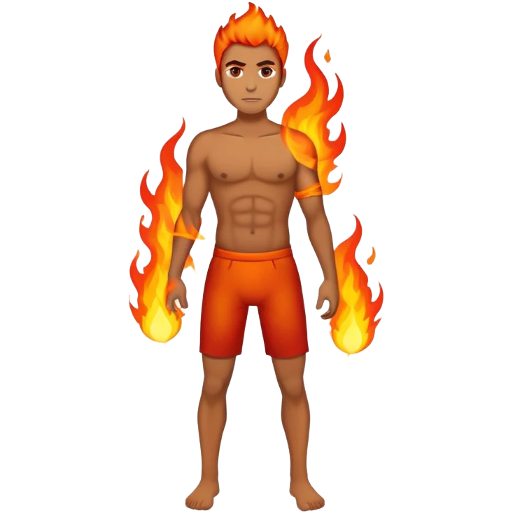 Guy with fire from his butt emoji