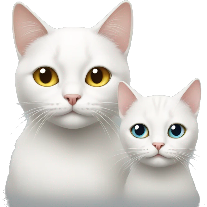 Cat and white cat emoji