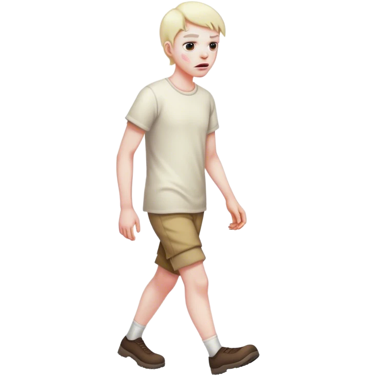 Might walking and super ugly emoji