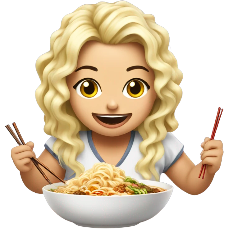 Trisha paytas eating ramen emoji