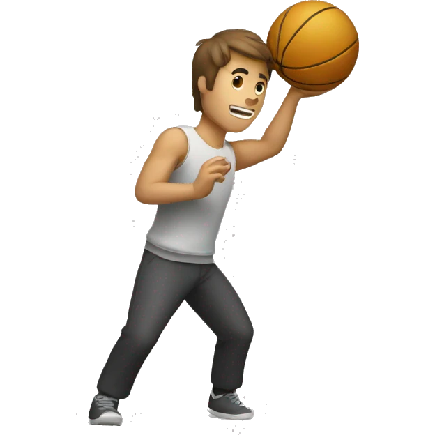 a guy throwing a small ball emoji