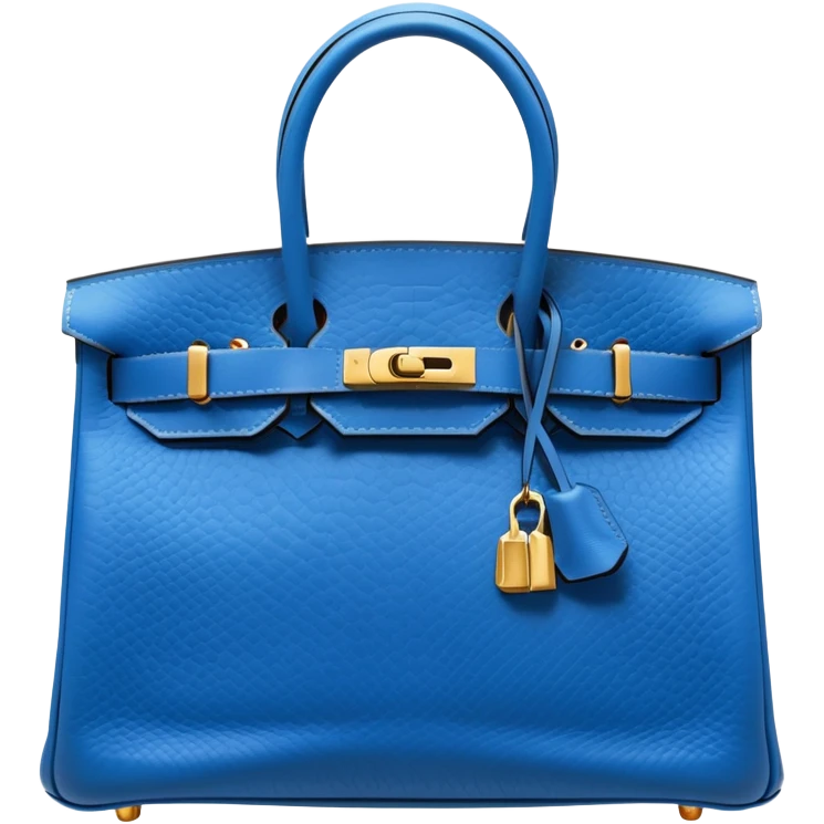blue hermes birkin bag emoji