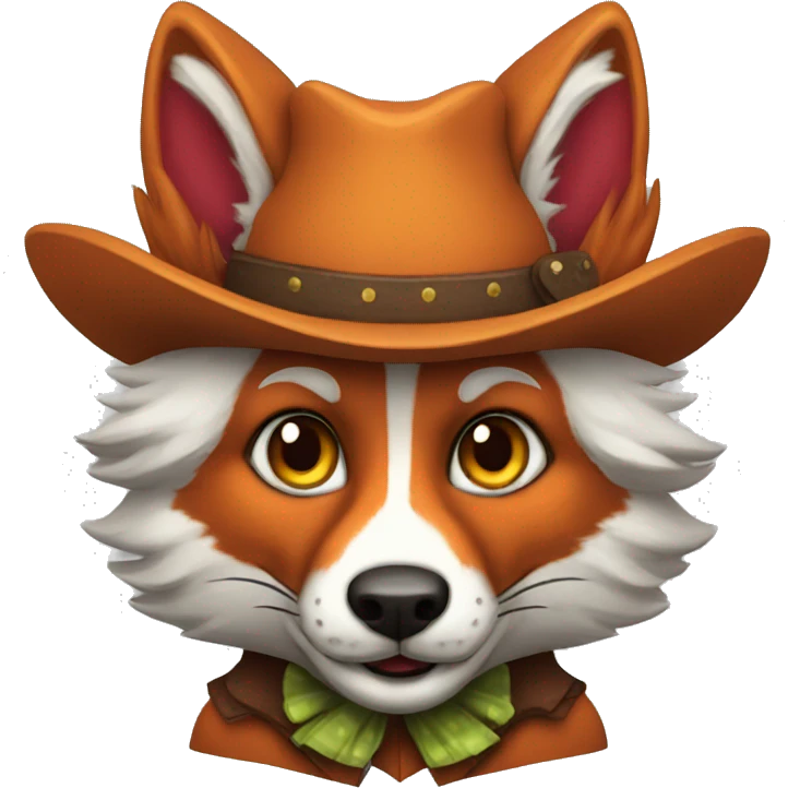 cowboy fox clown emoji