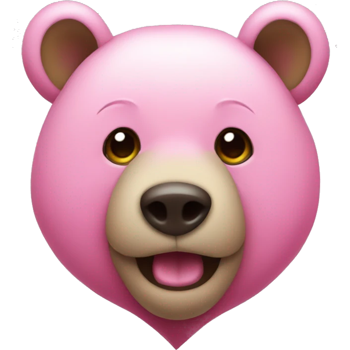 bear with pink heart in ear  emoji