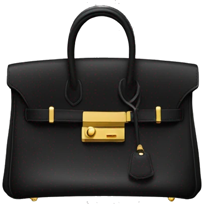 Birkin bag black emoji