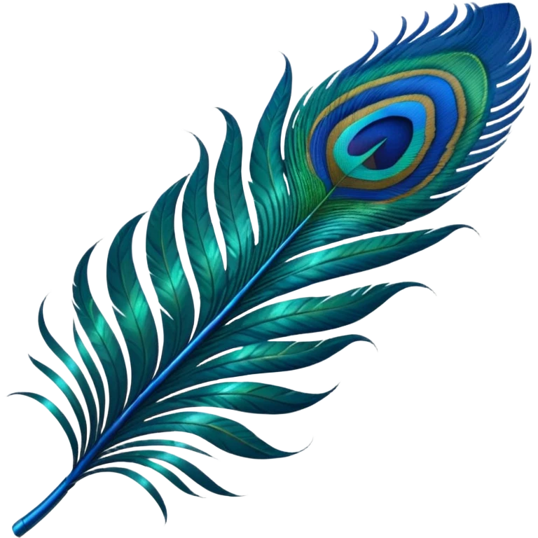 Peacock feather emoji