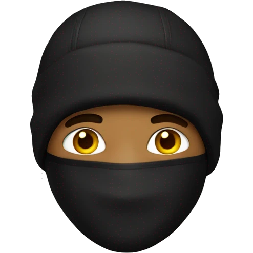 man wearing black ski mask emoji