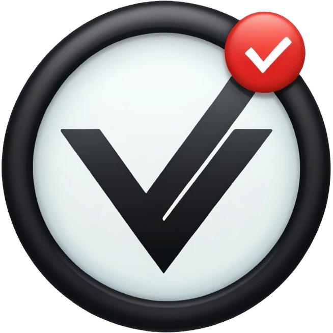 Full of black circle with a check mark on it emoji