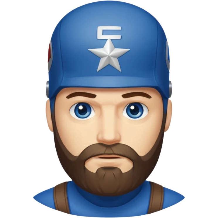 captain america bearded emoji