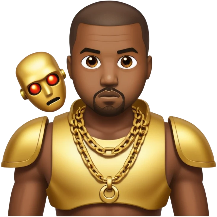 kanye west fights evil ai robot emoji