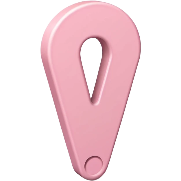 pastel pink exclamation mark with shadow emoji
