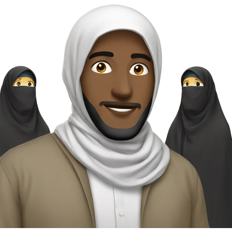 A guy in a ￼hijab  emoji