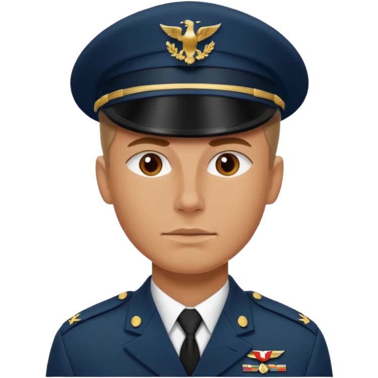 soldier with no hat emoji