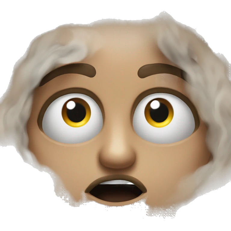 emoji with this mouth☹️ & , emoji with color and eyebrows😡 , With this smoke coming out of its nose😤 and these eyes😳 emoji
