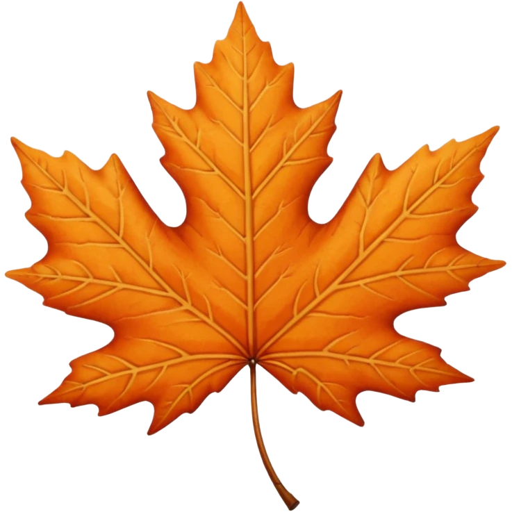 orange maple leaf emoji