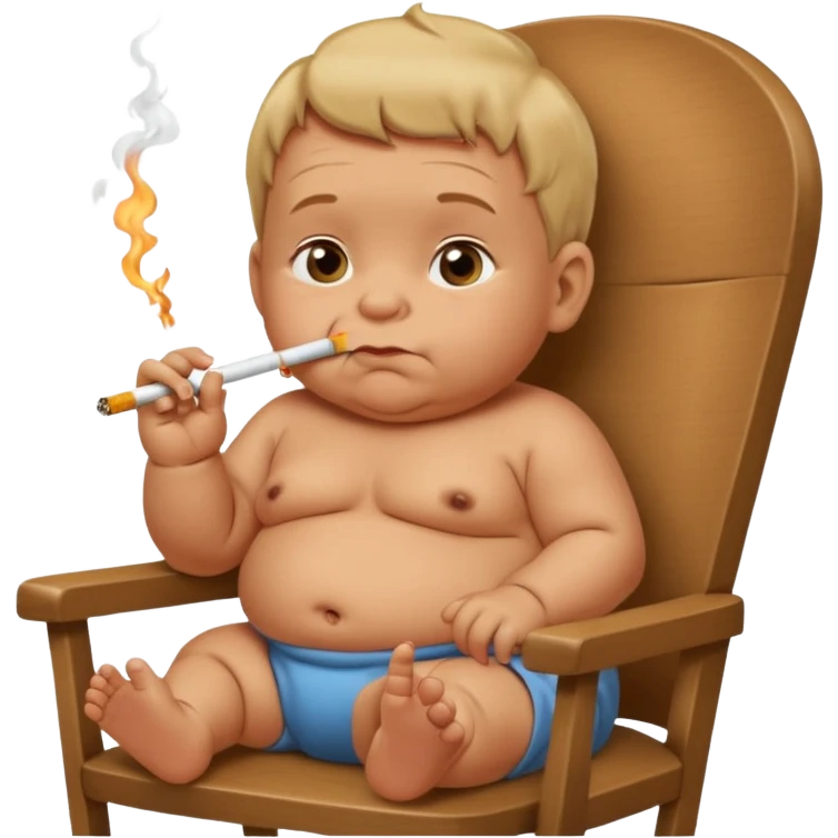 Baby smoking cigarettes  emoji