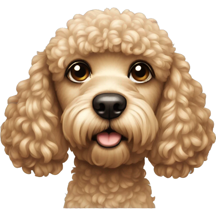 dog face poodle sad emoji