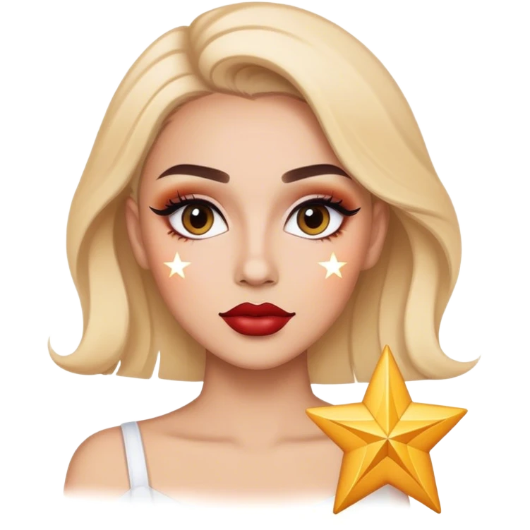 Makeup with those star brand name on it  emoji
