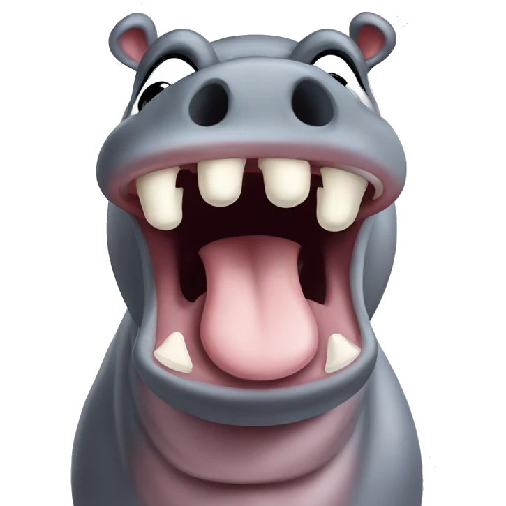 Hippopotamus farting  emoji
